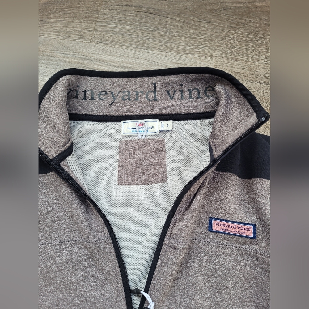 Vineyard Vines Performance Color Block Shep Shirt, Small, Grey And Black - Picture 3 of 11
